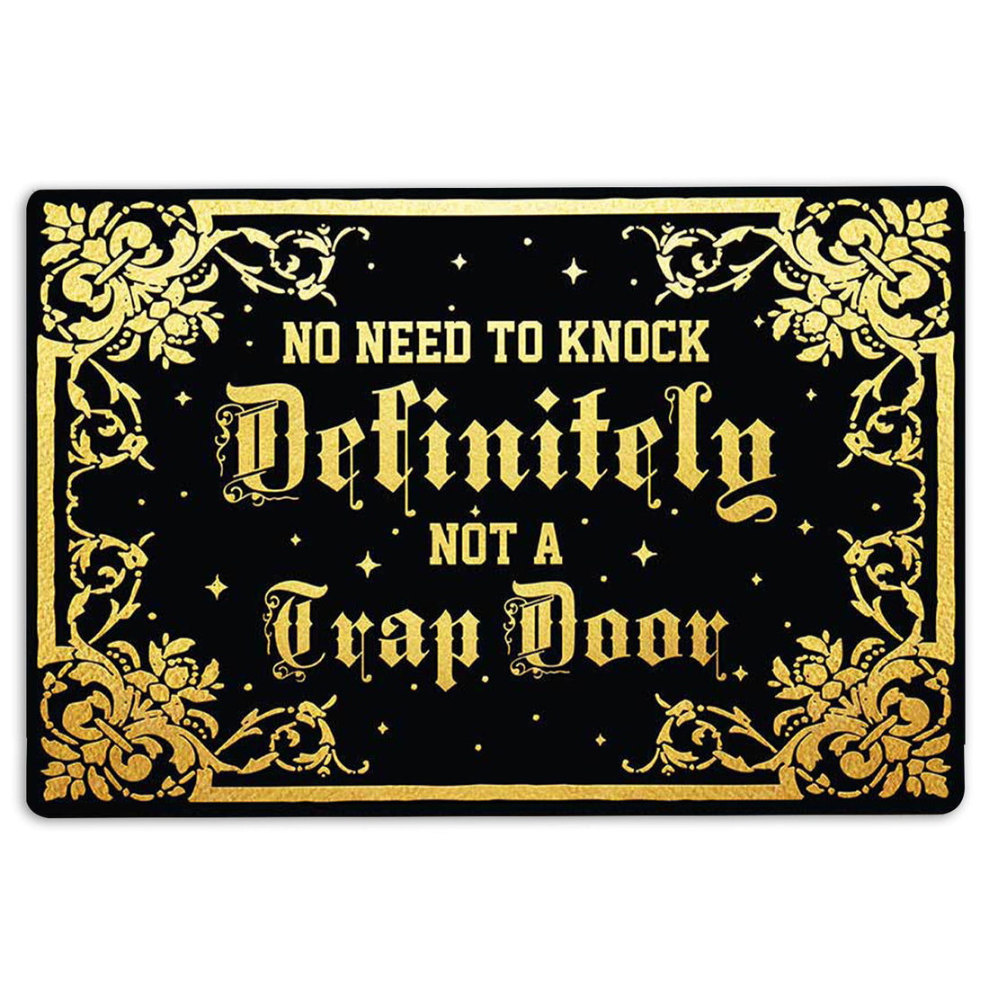 Ohaprints-Doormat-Outdoor-Indoor-Witch-No-Need-To-Knock-Definitely-Not-A-Trap-Door-Wiccan-Wicca-Rubber-Door-Mat-71-18'' x 30''