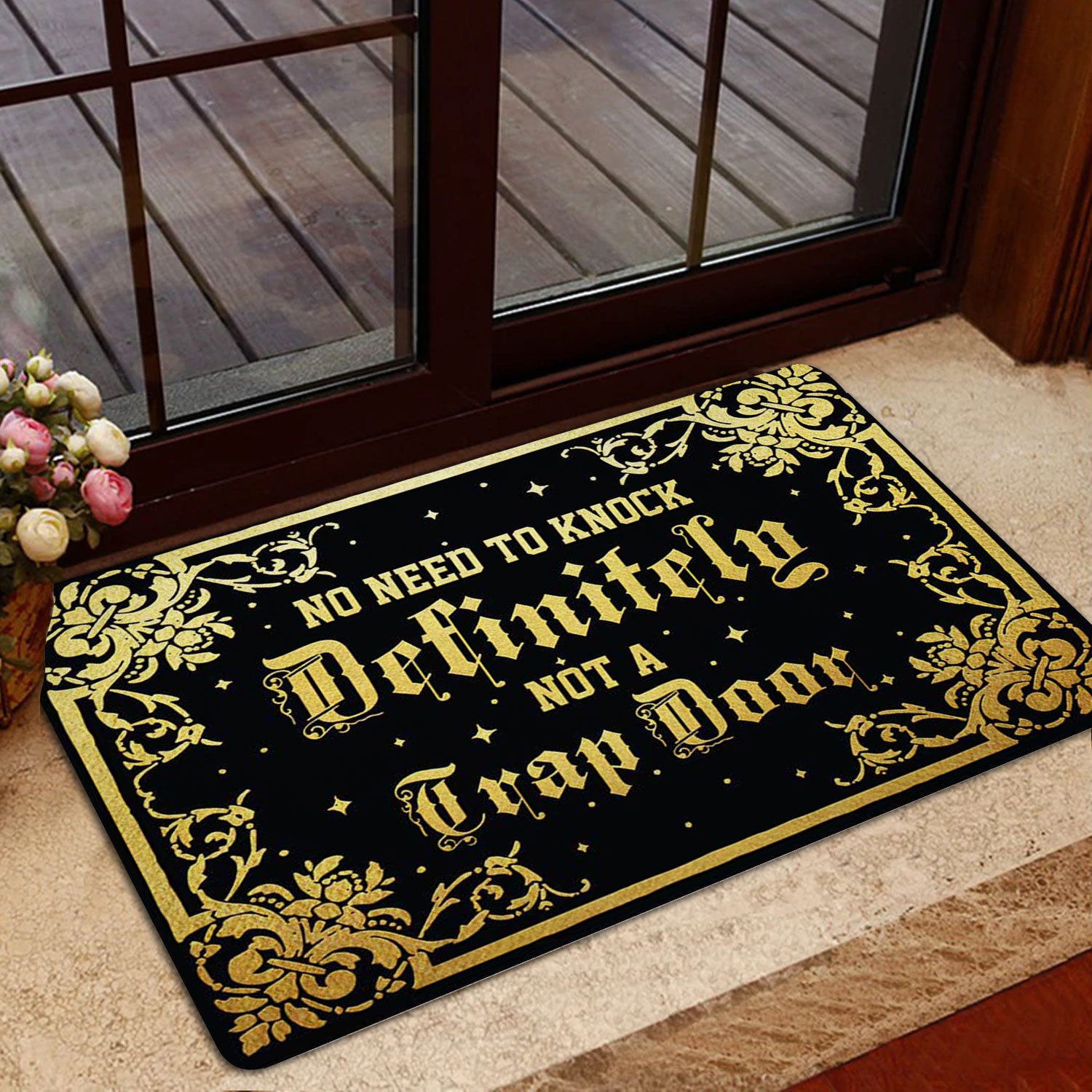 Definitely Not A Trap Door Indoor Outdoor Doormat