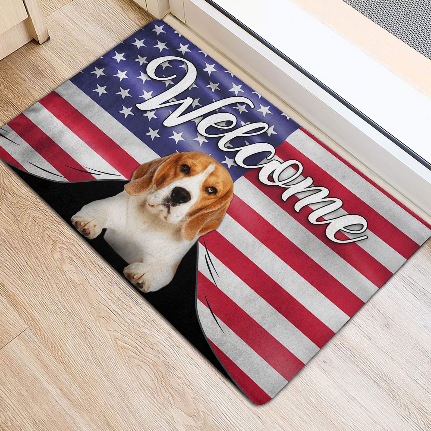 Ohaprints-Doormat-Outdoor-Indoor-Funny-Beagle-Dog-Welcome-American-Flag-Usa-Patriotic-Rubber-Door-Mat-75-