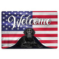 Ohaprints-Doormat-Outdoor-Indoor-Funny-Black-Labrador-Dog-Welcome-American-Flag-Usa-Patriotic-Rubber-Door-Mat-77-18'' x 30''