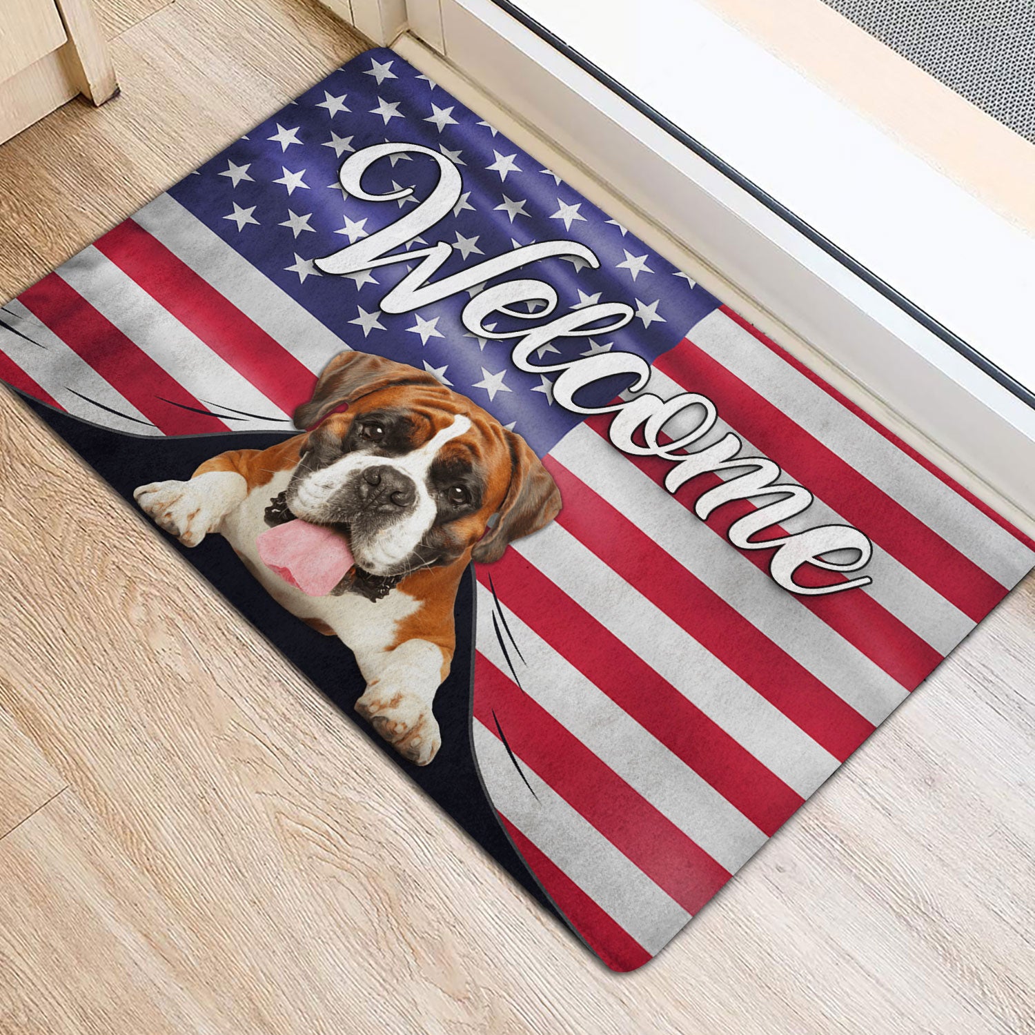 Welcome Mat, Boxer Dog