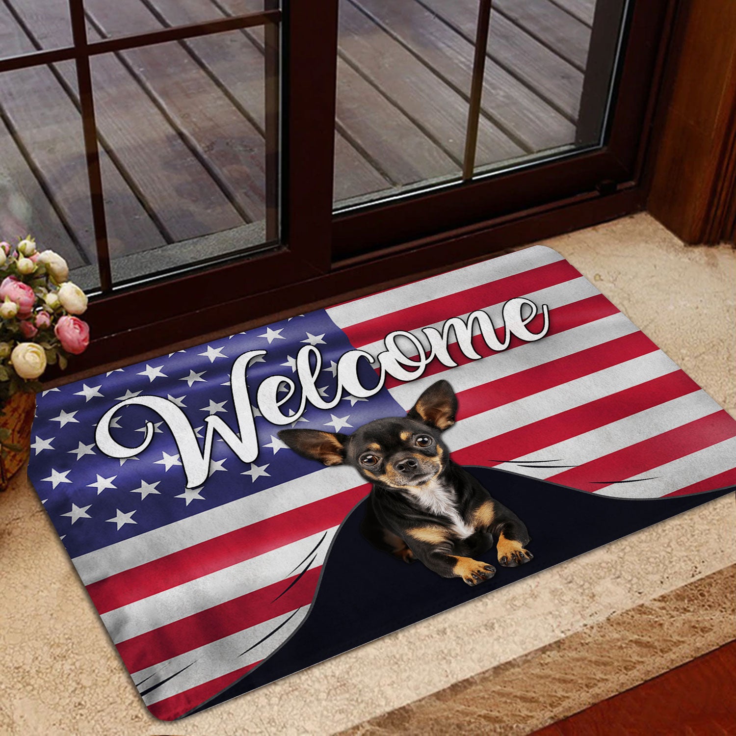 Ohaprints-Doormat-Outdoor-Indoor-Funny-Chihuahua-Dog-Welcome-American-Flag-Usa-Patriotic-Rubber-Door-Mat-82-