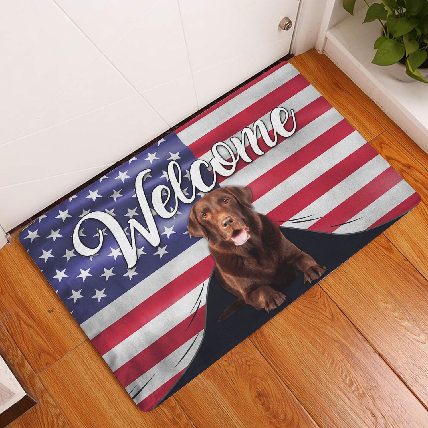 Ohaprints-Doormat-Outdoor-Indoor-Funny-Chocolate-Labrador-Dog-Welcome-American-Flag-Usa-Patriotic-Rubber-Door-Mat-83-