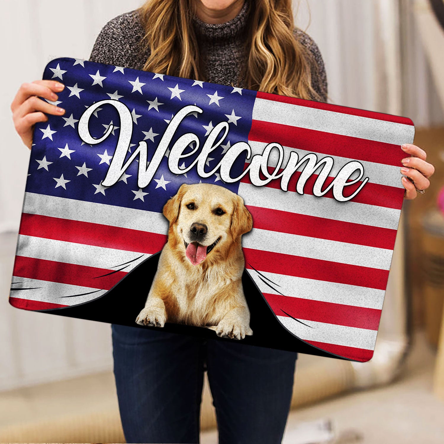 Ohaprints-Doormat-Outdoor-Indoor-Funny-Golden-Retriever-Dog-Welcome-American-Flag-Usa-Patriotic-Rubber-Door-Mat-91-
