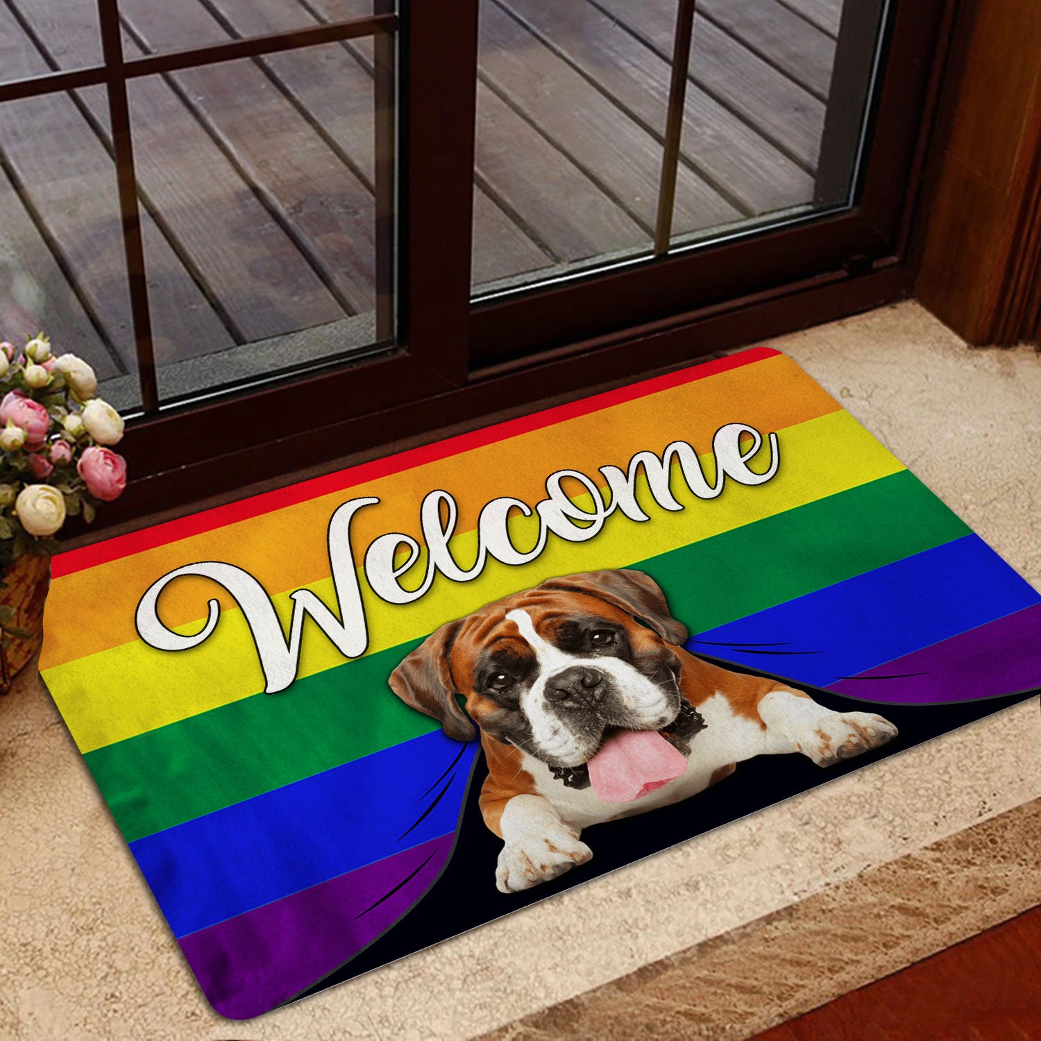 Welcome Mat, Boxer Dog