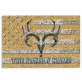 Ohaprints-Doormat-Outdoor-Indoor-Deer-Hunting-Deer-Buck-Skull-Us-Flag-Custom-Personalized-Name-Rubber-Door-Mat-1196-18'' x 30''