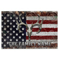 Ohaprints-Doormat-Outdoor-Indoor-Deer-Hunting-Skull-Camo-Camouflage-Custom-Personalized-Name-Rubber-Door-Mat-1199-18'' x 30''