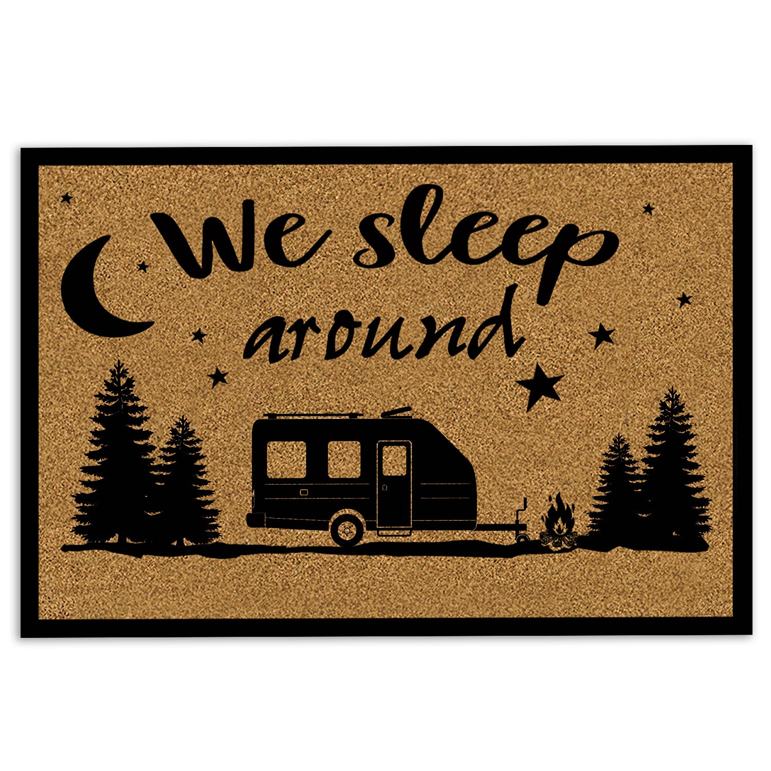 Ohaprints-Doormat-Outdoor-Indoor-Camper-Camping-Rv-Indoor-Outdoor-We-Sleep-Around-Rubber-Door-Mat-388-18'' x 30''