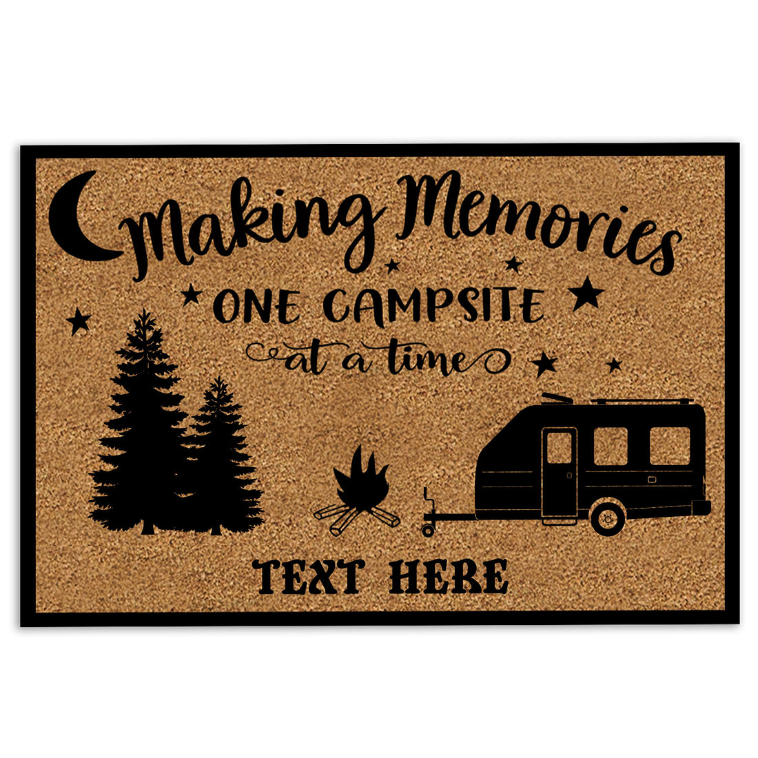 Ohaprints-Doormat-Outdoor-Indoor-Camper-Rv-Making-Memories-One-Campsite-Custom-Personalized-Name-Rubber-Door-Mat-409-18'' x 30''