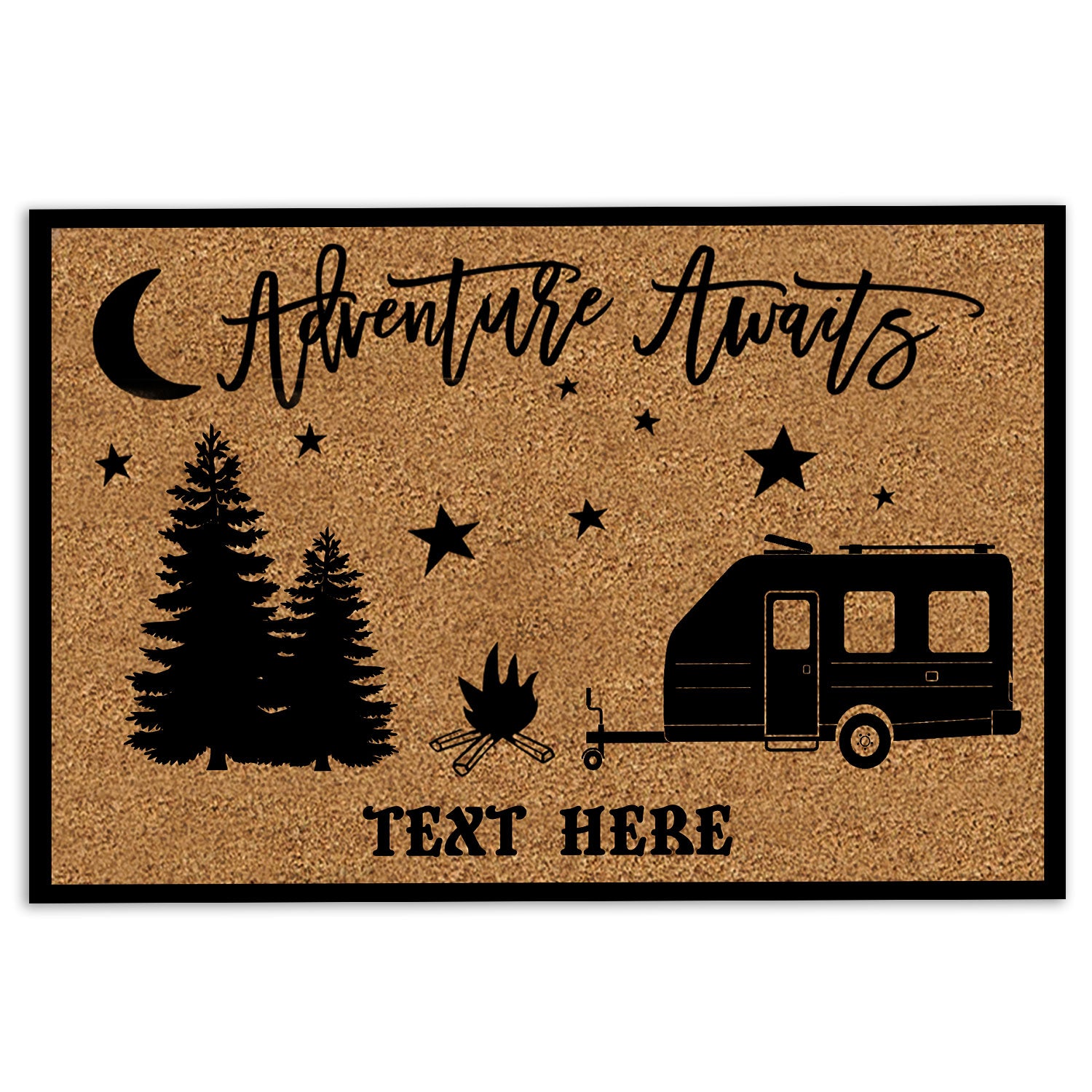 Ohaprints-Doormat-Outdoor-Indoor-Camper-Camping-Rv-Adventure-Awaits-Custom-Personalized-Name-Rubber-Door-Mat-445-18'' x 30''