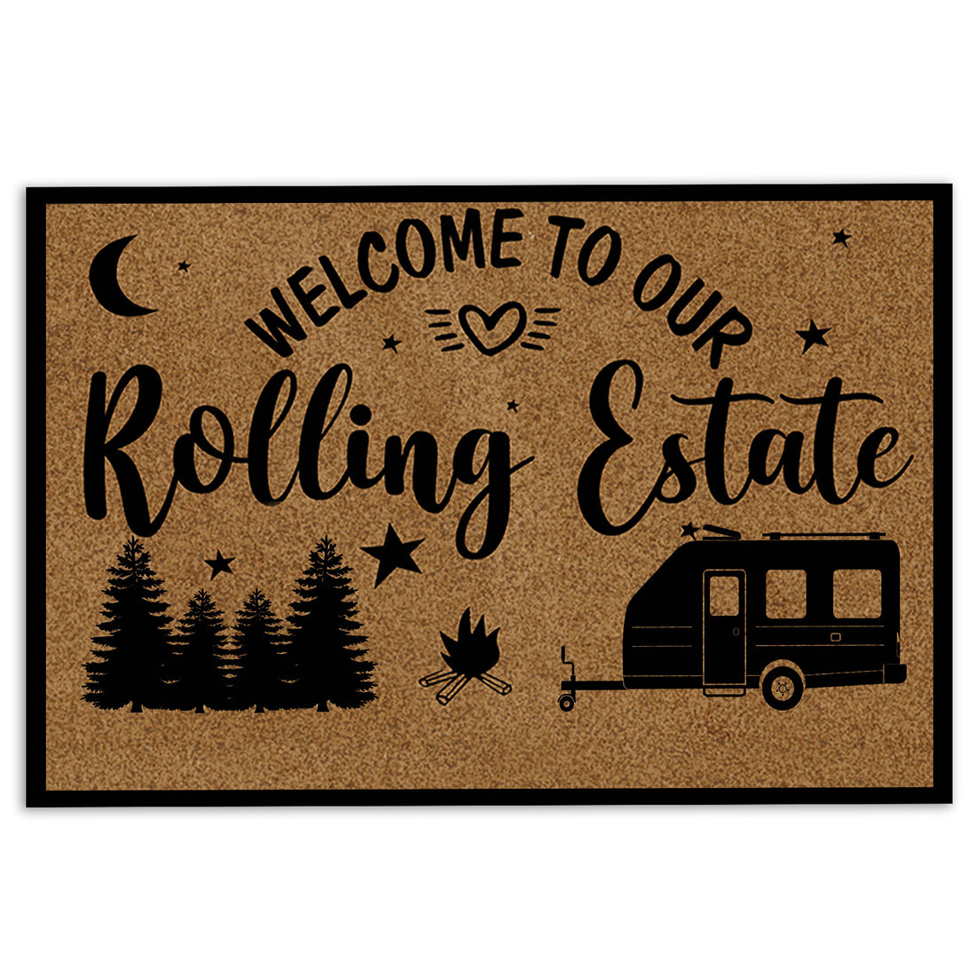 Ohaprints-Doormat-Outdoor-Indoor-Camper-Camping-Rv-Indoor-Outdoor-Welcome-To-Our-Rolling-Estate-Rubber-Door-Mat-355-18'' x 30''