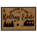 Ohaprints-Doormat-Outdoor-Indoor-Camper-Camping-Rv-Indoor-Outdoor-Welcome-To-Our-Rolling-Estate-Rubber-Door-Mat-355-18'' x 30''