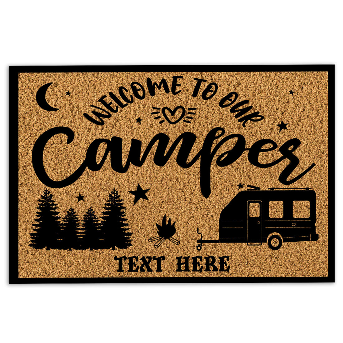 Ohaprints-Doormat-Outdoor-Indoor-Camper-Camping-Rv-Welcome-To-Our-Camper-Custom-Personalized-Name-Rubber-Door-Mat-354-18'' x 30''