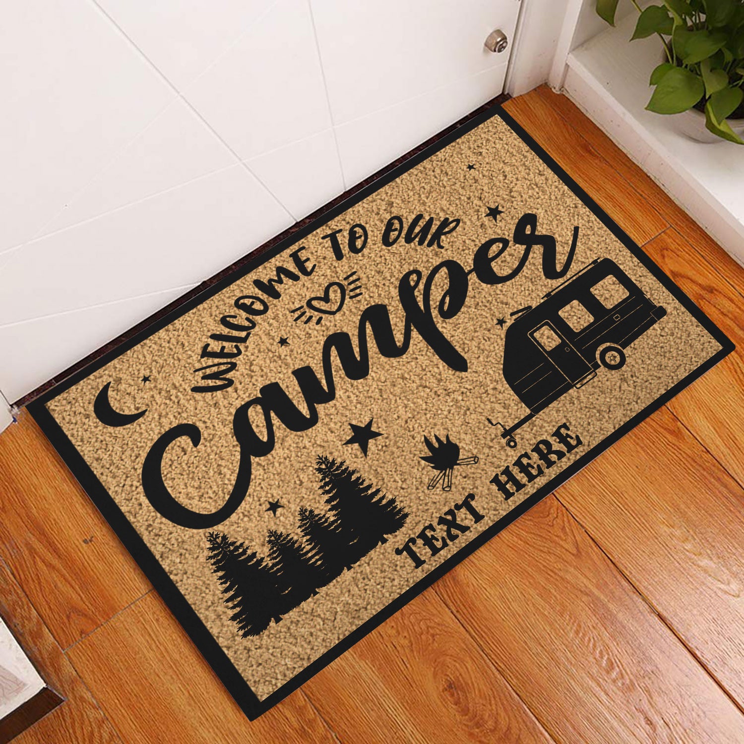 Camping Doormat Customized Name And RV Welcome To Our Camper