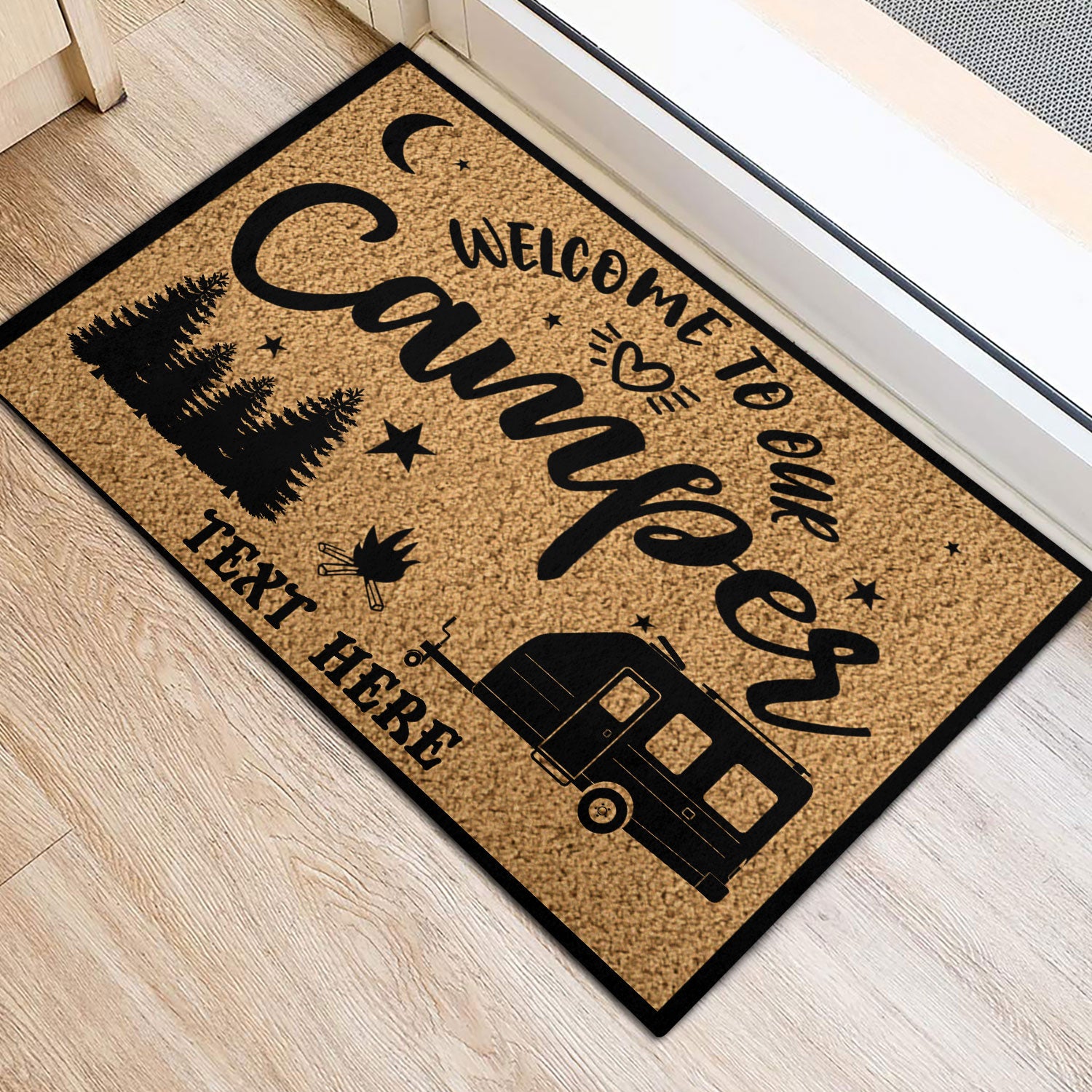 Ohaprints-Doormat-Outdoor-Indoor-Camper-Camping-Rv-Welcome-To-Our-Camper-Custom-Personalized-Name-Rubber-Door-Mat-354-