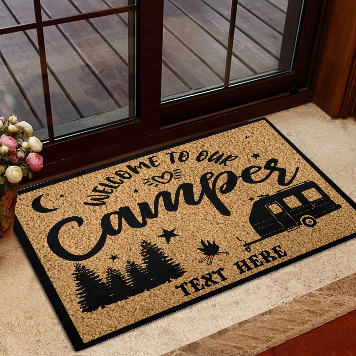 Ohaprints-Doormat-Outdoor-Indoor-Camper-Camping-Rv-Welcome-To-Our-Camper-Custom-Personalized-Name-Rubber-Door-Mat-354-