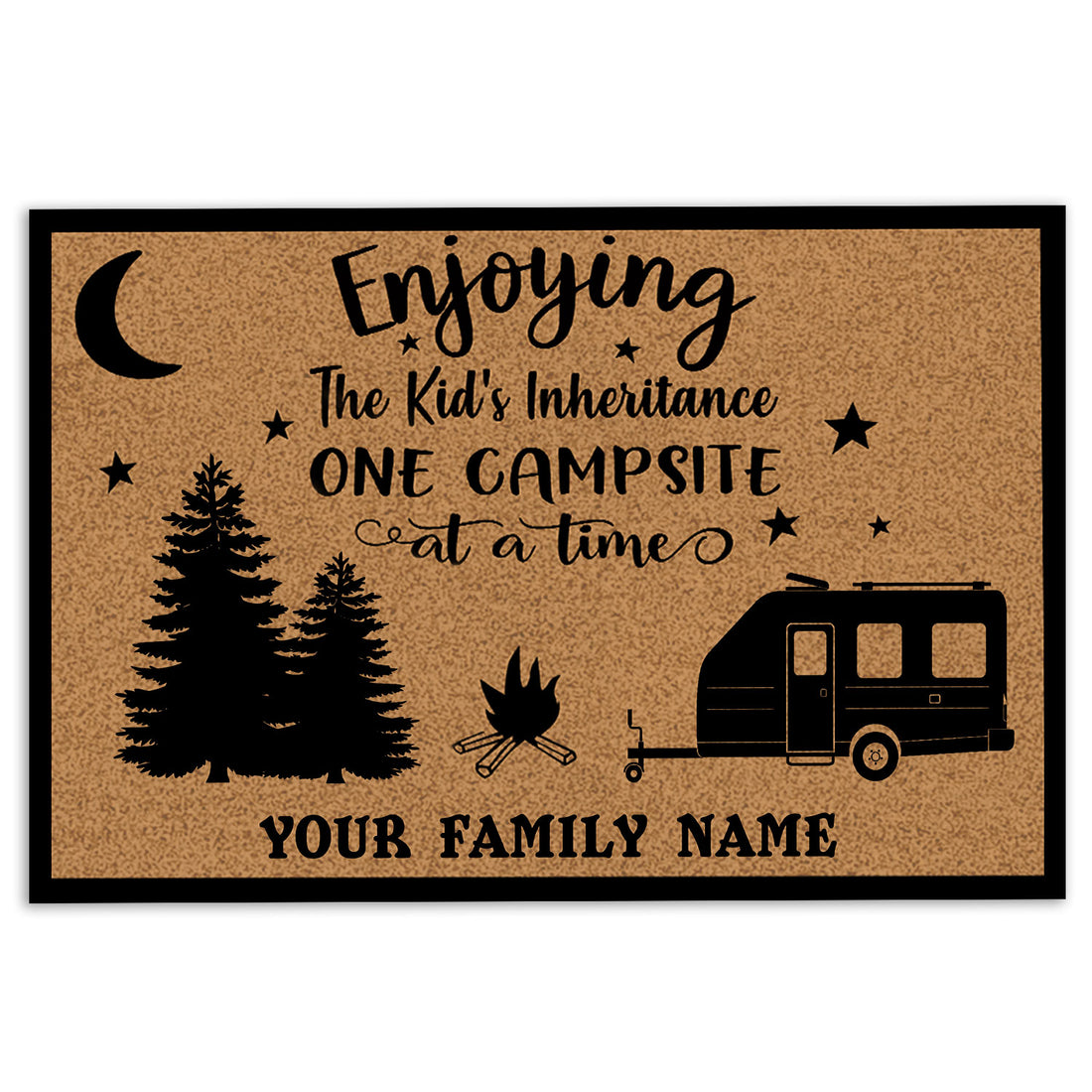 Ohaprints-Doormat-Outdoor-Indoor-Camper-Joining-The-Kid'S-Inheritance-Custom-Personalized-Name-Rubber-Door-Mat-406-18'' x 30''