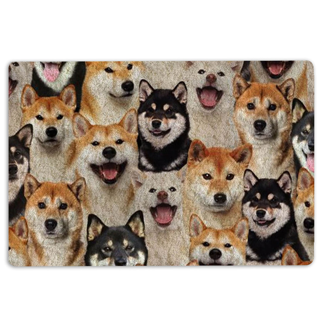 Ohaprints-Doormat-Outdoor-Indoor-A-Bunch-Of-Shiba-Inus-Dog-Pattern-Gifts-For-Dog-Lover-Rubber-Door-Mat-1252-18'' x 30''