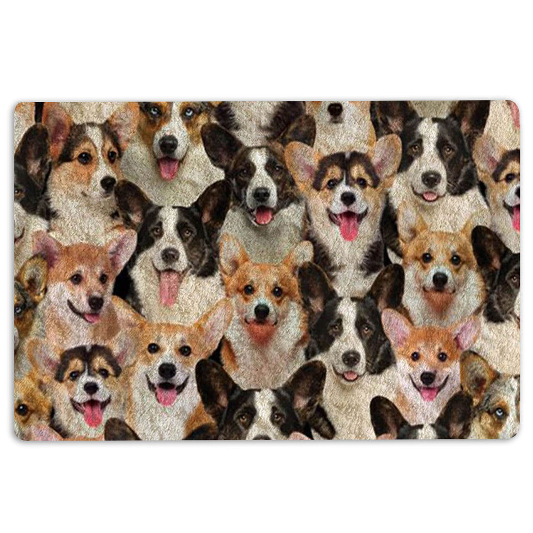 Ohaprints-Doormat-Outdoor-Indoor-A-Bunch-Of-Corgi-Welsh-Corgis-Dog-Pattern-Gifts-For-Dog-Lover-Rubber-Door-Mat-1255-18'' x 30''