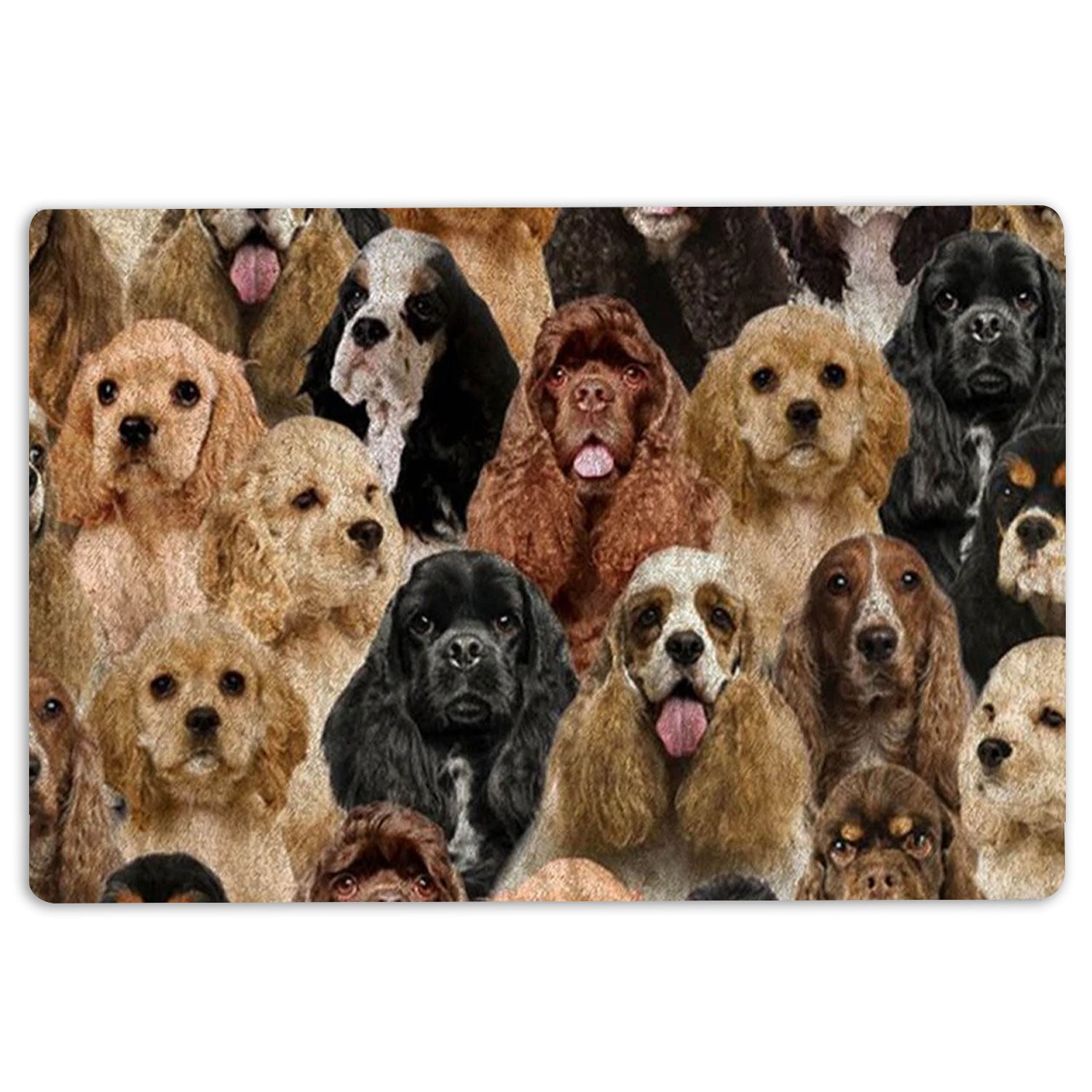 Ohaprints-Doormat-Outdoor-Indoor-A-Bunch-Of-Cocker-Spaniels-Dog-Pattern-Gifts-For-Dog-Lover-Rubber-Door-Mat-1256-18'' x 30''