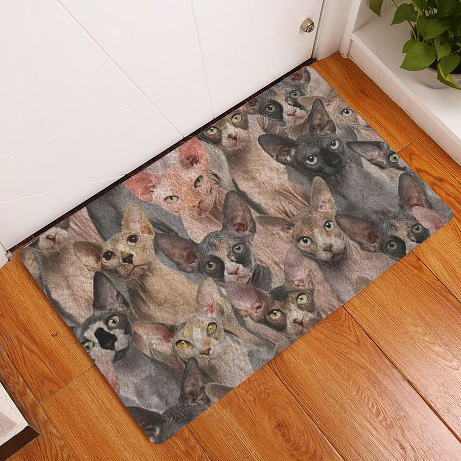 Ohaprints-Doormat-Outdoor-Indoor-A-Bunch-Of-Sphynx-Cats-Cat-Pattern-Gifts-For-Cat-Lover-Rubber-Door-Mat-1263-