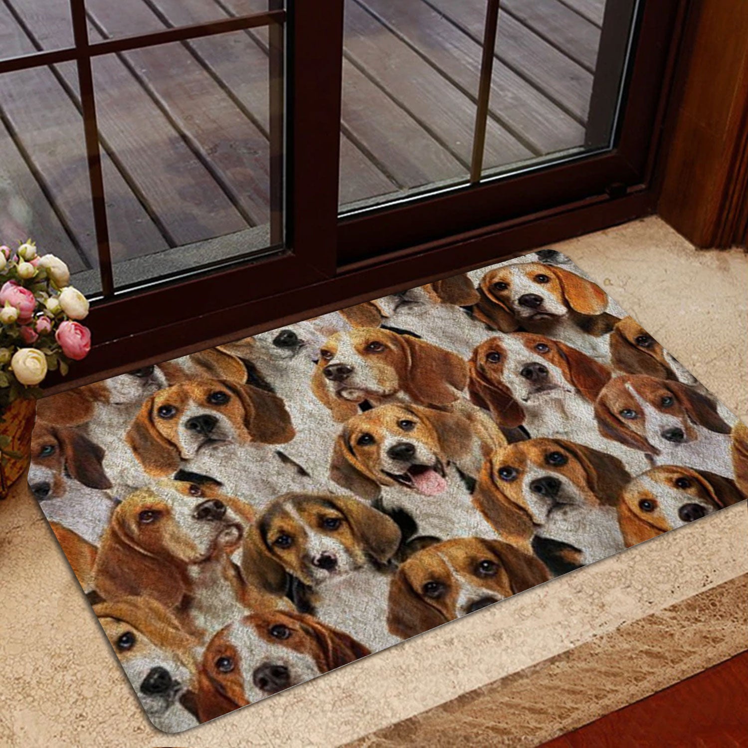 Ohaprints-Doormat-Outdoor-Indoor-A-Bunch-Of-Beagles-Dog-Pattern-Gifts-For-Dog-Lover-Dog-Mom-Rubber-Door-Mat-1271-