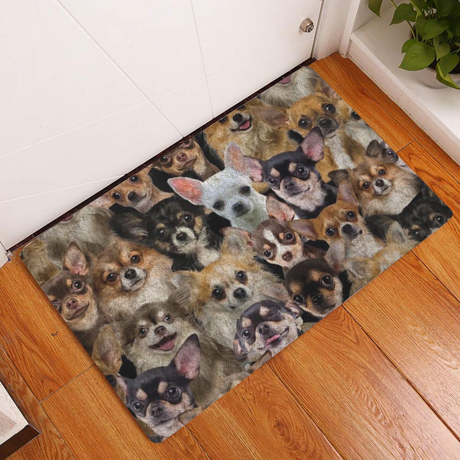 Ohaprints Doormat Outdoor Indoor A Bunch Of Chihuahuas Dog Pattern