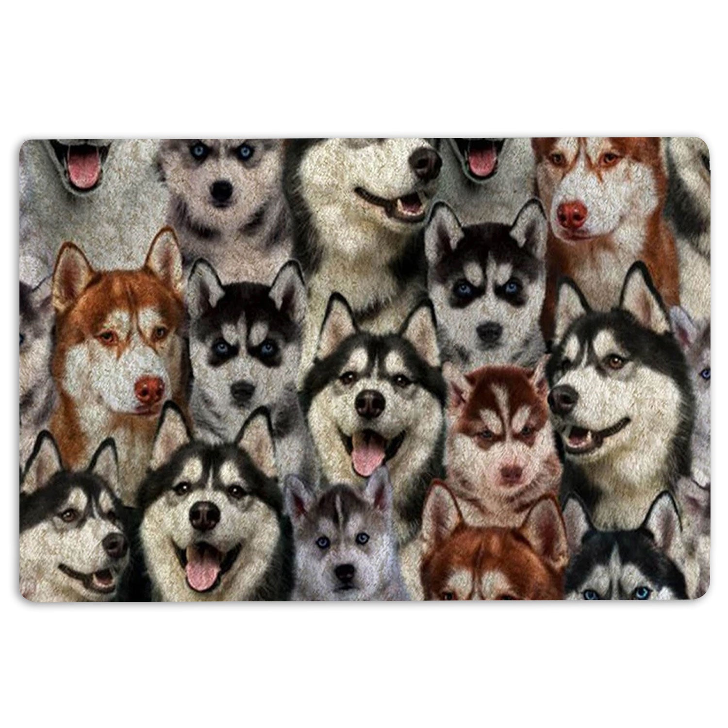 Ohaprints-Doormat-Outdoor-Indoor-A-Bunch-Of-Huskies-Husky-Sibir-Dog-Pattern-Gifts-For-Dog-Lover-Rubber-Door-Mat-1277-18'' x 30''