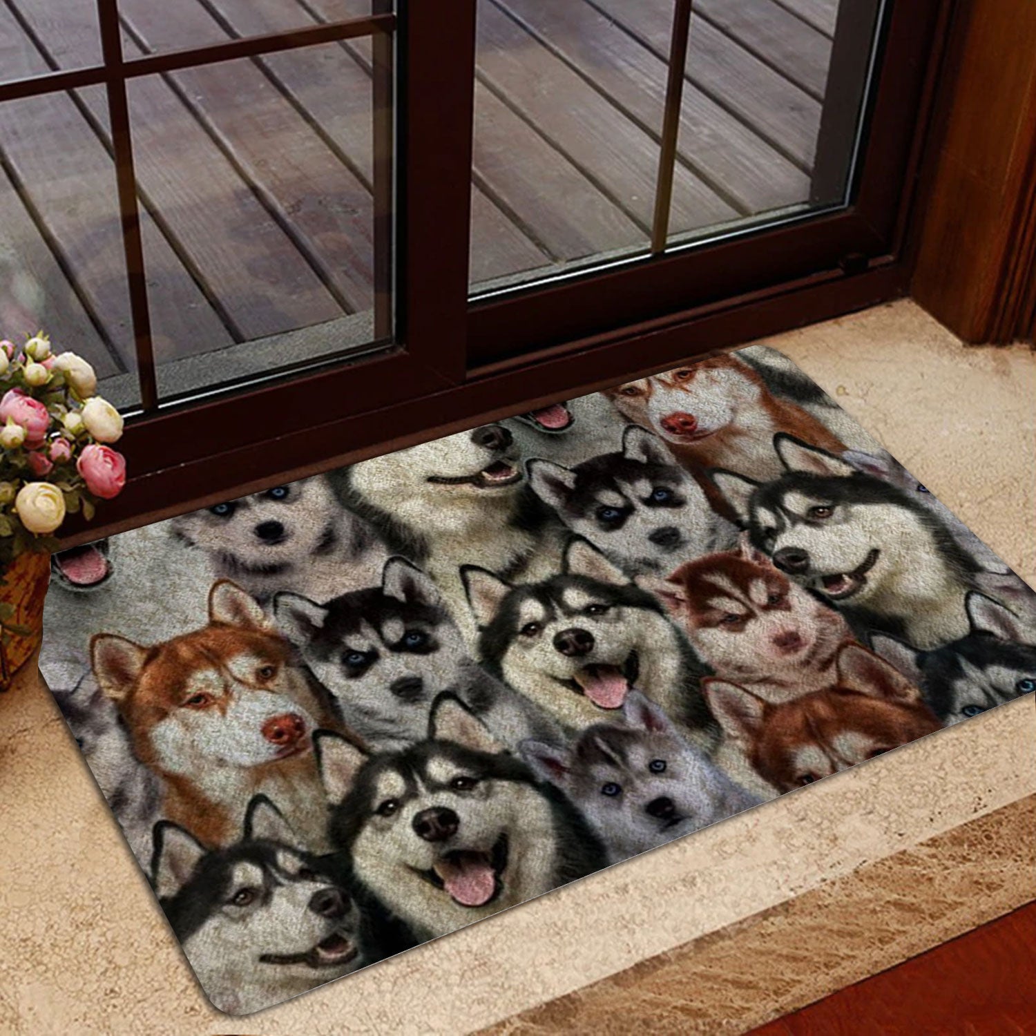 Ohaprints-Doormat-Outdoor-Indoor-A-Bunch-Of-Huskies-Husky-Sibir-Dog-Pattern-Gifts-For-Dog-Lover-Rubber-Door-Mat-1277-