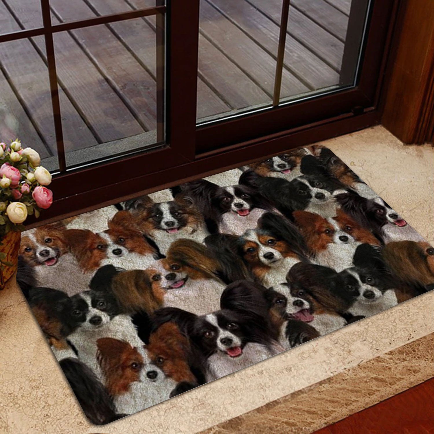 Ohaprints-Doormat-Outdoor-Indoor-A-Bunch-Of-Papillons-Dog-Pattern-Gifts-For-Dog-Lover-Rubber-Door-Mat-1279-