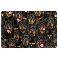 Ohaprints-Doormat-Outdoor-Indoor-A-Bunch-Of-Rottweilers-Dog-Pattern-Gifts-For-Dog-Lover-Rubber-Door-Mat-1281-18'' x 30''