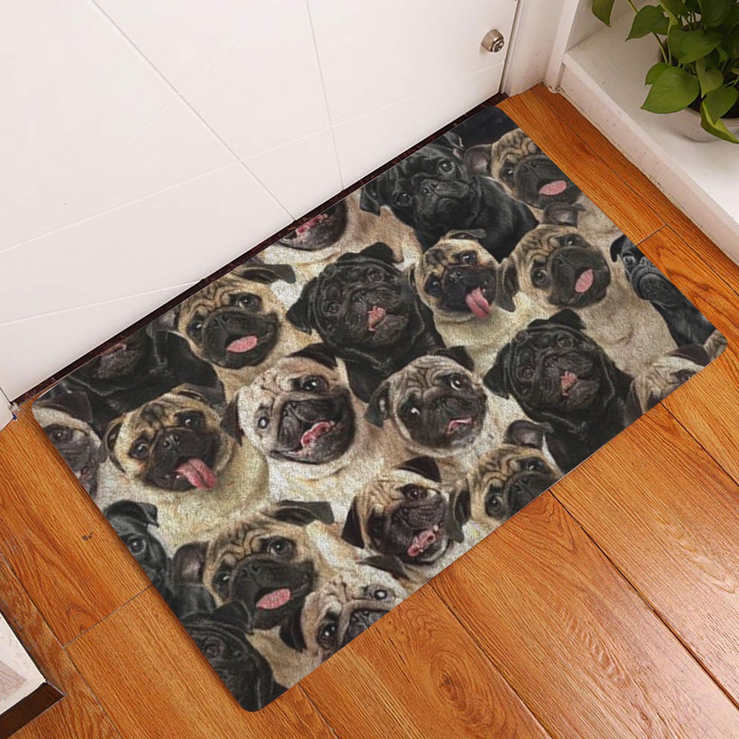 Ohaprints-Doormat-Outdoor-Indoor-A-Bunch-Of-Pugs-Dog-Pattern-Gifts-For-Dog-Lover-Dog-Mom-Gifts-Rubber-Door-Mat-1282-