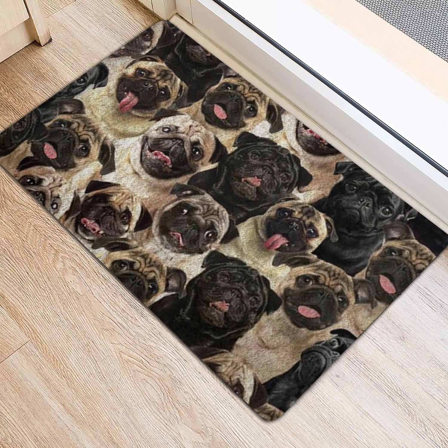 Ohaprints-Doormat-Outdoor-Indoor-A-Bunch-Of-Pugs-Dog-Pattern-Gifts-For-Dog-Lover-Dog-Mom-Gifts-Rubber-Door-Mat-1282-