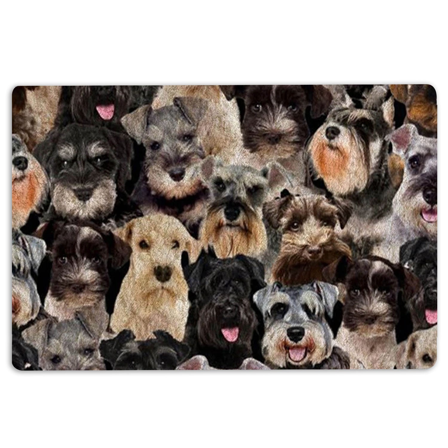 Ohaprints-Doormat-Outdoor-Indoor-A-Bunch-Of-Schnauzers-Dog-Pattern-Gifts-For-Dog-Lover-Dog-Mom-Rubber-Door-Mat-1283-18'' x 30''