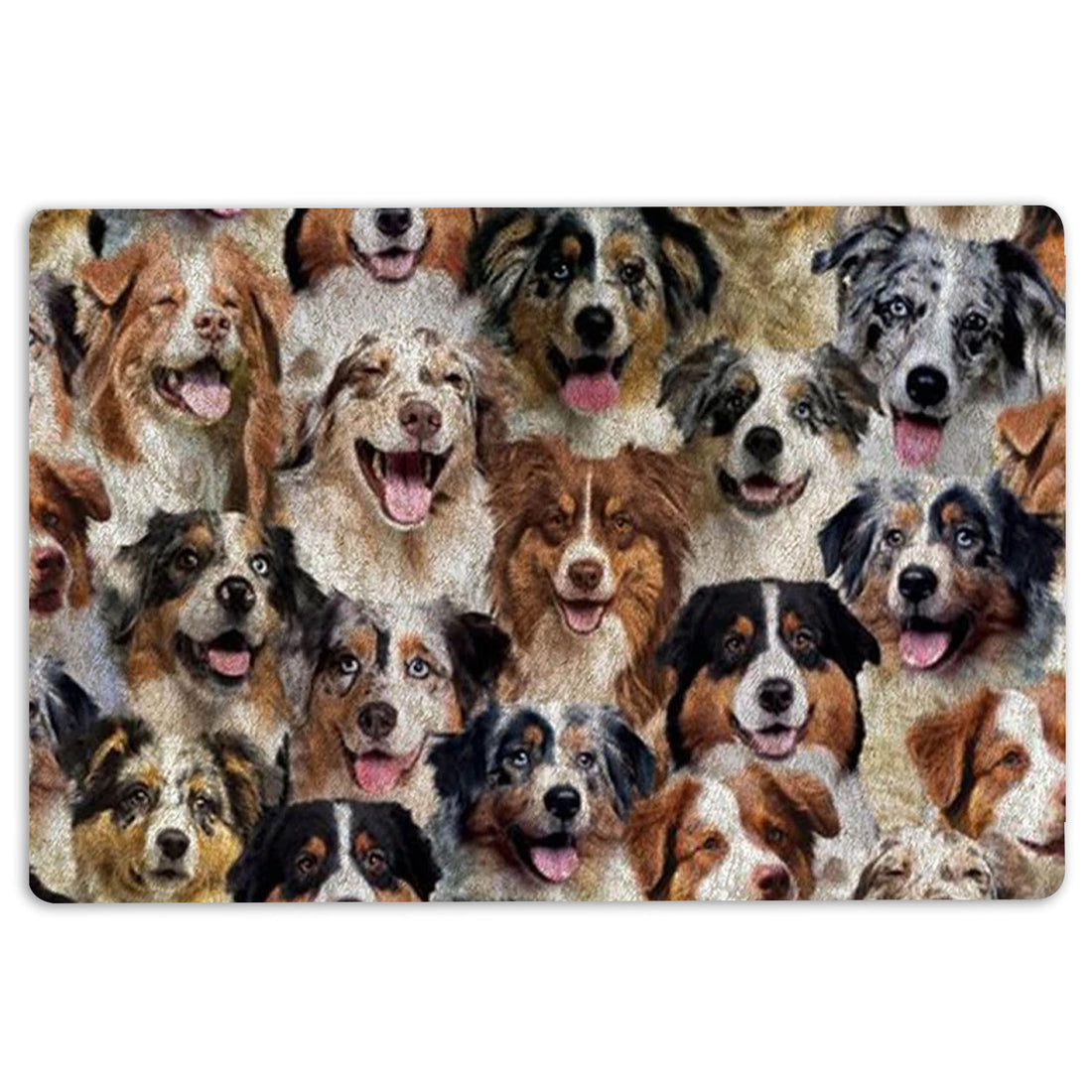 Ohaprints-Doormat-Outdoor-Indoor-A-Bunch-Of-Australian-Shepherds-Dog-Pattern-Gifts-For-Dog-Lover-Rubber-Door-Mat-1285-18'' x 30''