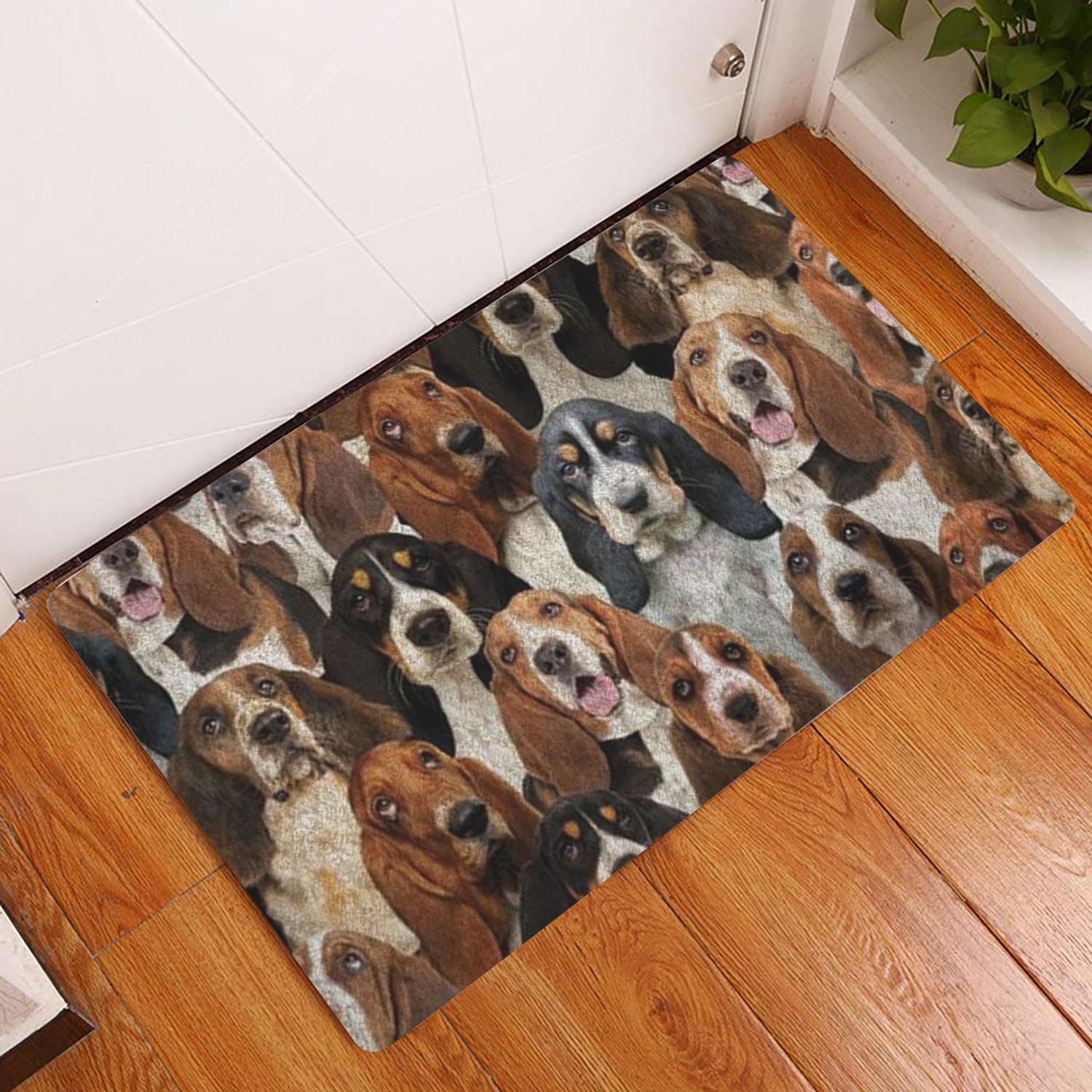 Ohaprints-Doormat-Outdoor-Indoor-A-Bunch-Of-Basset-Hounds-Dog-Pattern-Gifts-For-Dog-Lover-Rubber-Door-Mat-1286-