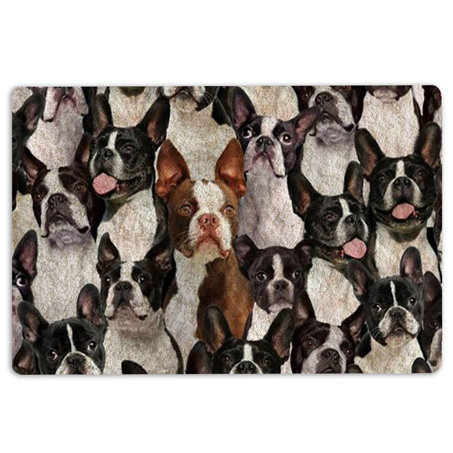 Ohaprints-Doormat-Outdoor-Indoor-A-Bunch-Of-Boston-Terriers-Dog-Pattern-Gifts-For-Dog-Lover-Rubber-Door-Mat-1288-18'' x 30''