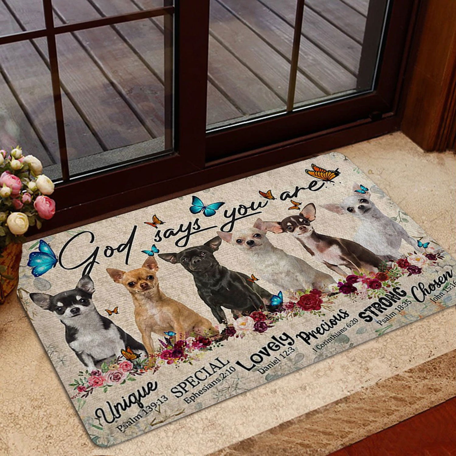 Ohaprints-Doormat-Outdoor-Indoor-Chihuahuas-Dog-God-Says-You-Are-Unique-Gifts-For-Dog-Lover-Rubber-Door-Mat-1306-