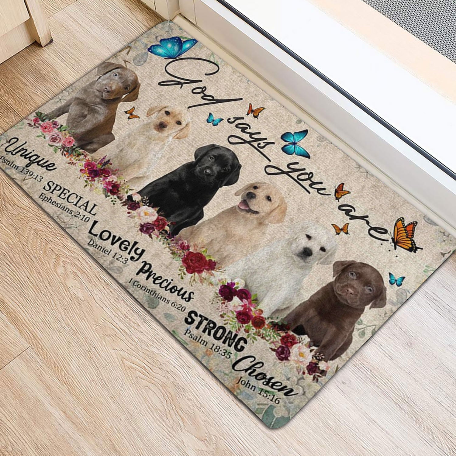 Ohaprints-Doormat-Outdoor-Indoor-Labrador-Retrievers-God-Says-You-Are-Unique-Gifts-For-Dog-Lover-Rubber-Door-Mat-1312-