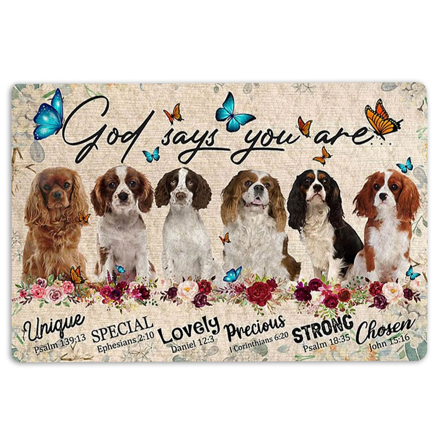 Ohaprints-Doormat-Outdoor-Indoor-Cavalier-King-Charles-God-Says-You-Are-Gifts-For-Dog-Lover-Rubber-Door-Mat-1317-18'' x 30''