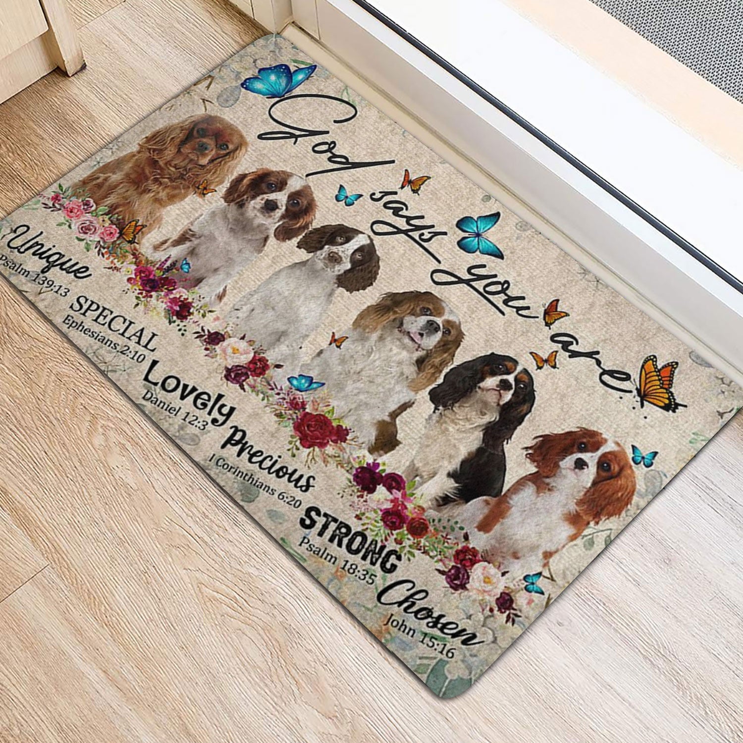 Ohaprints-Doormat-Outdoor-Indoor-Cavalier-King-Charles-God-Says-You-Are-Gifts-For-Dog-Lover-Rubber-Door-Mat-1317-