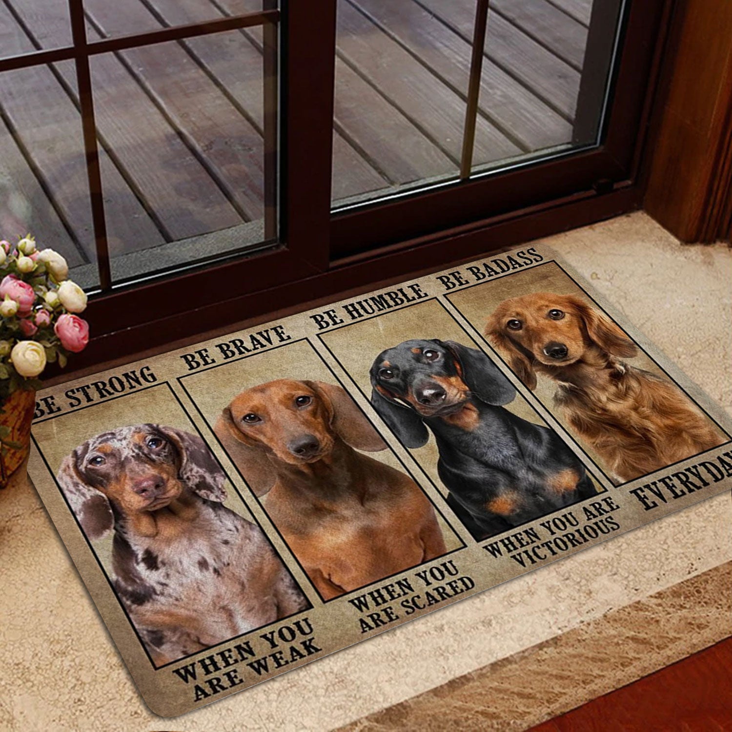 Ohaprints-Doormat-Outdoor-Indoor-Be-Strong-Brave-Humble-Badass-Dachshund-Dog-Gifts-For-Dog-Lovers-Rubber-Door-Mat-1325-