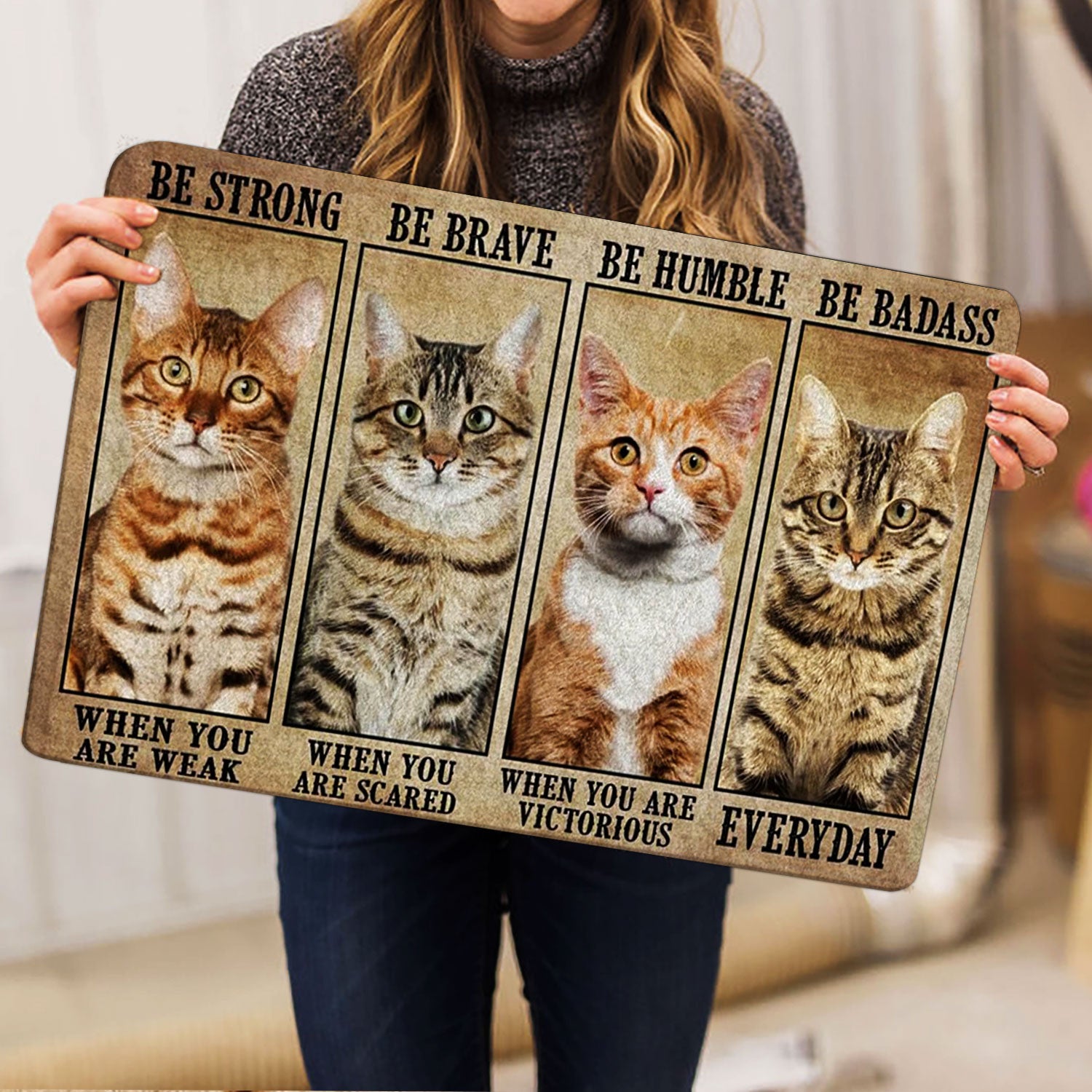 Ohaprints-Doormat-Outdoor-Indoor-Be-Strong-Brave-Humble-Badass-Cat-Gifts-For-Cat-Lovers-Rubber-Door-Mat-1326-