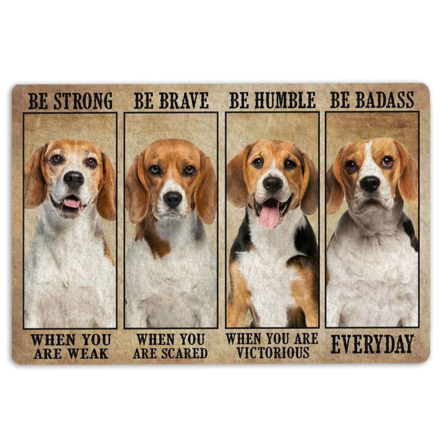 Ohaprints-Doormat-Outdoor-Indoor-Be-Strong-Brave-Humble-Badass-Beagle-Dog-Gifts-For-Dog-Lovers-Rubber-Door-Mat-1328-18'' x 30''