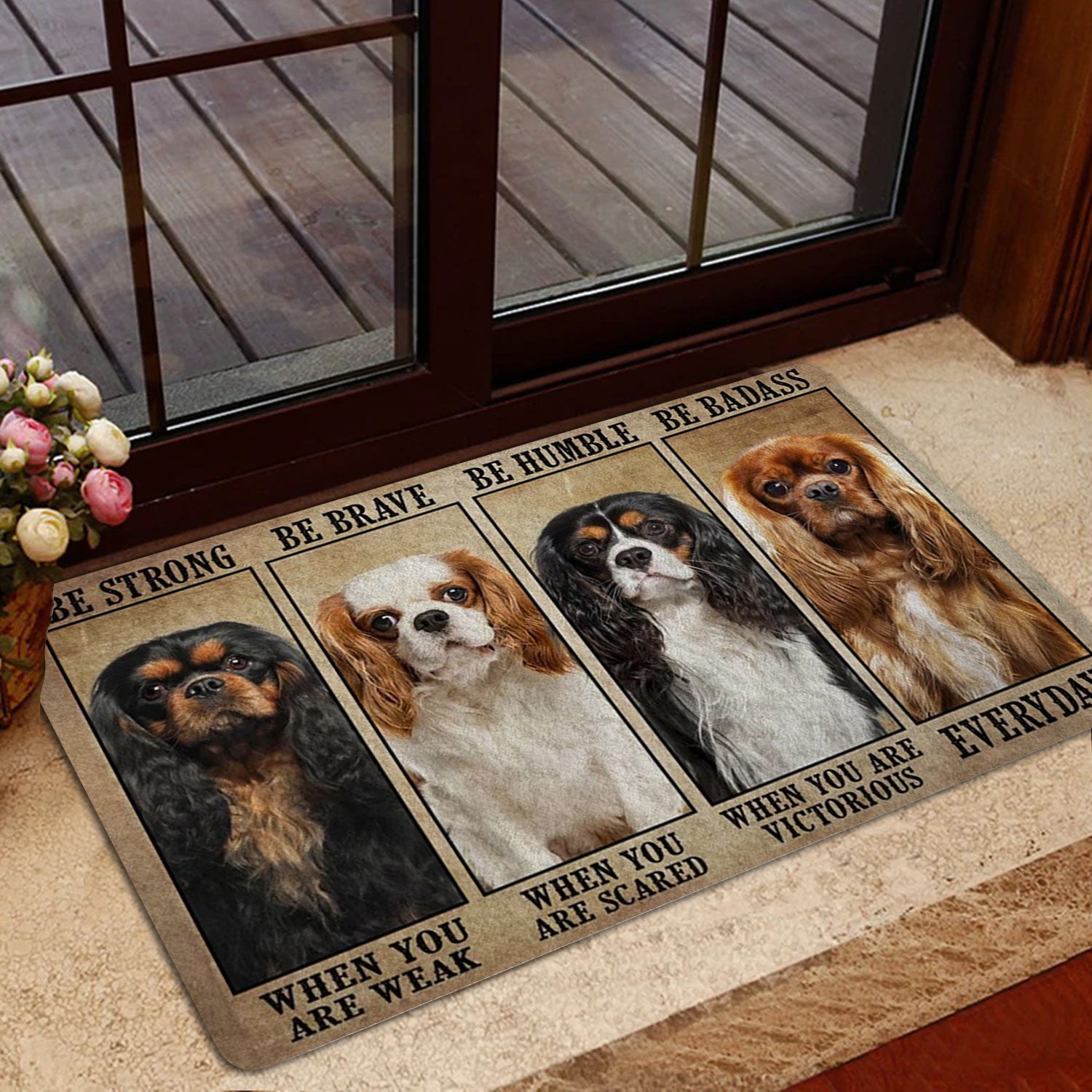 Ohaprints-Doormat-Outdoor-Indoor-Be-Strong-Brave-Humble-Cavalier-King-Charles-Gifts-For-Dog-Lover-Rubber-Door-Mat-1341-