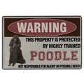 Ohaprints-Doormat-Outdoor-Indoor-Warning-This-Property-Is-Protected-By-A-Highly-Trained-Poodle-Rubber-Door-Mat-1344-18'' x 30''