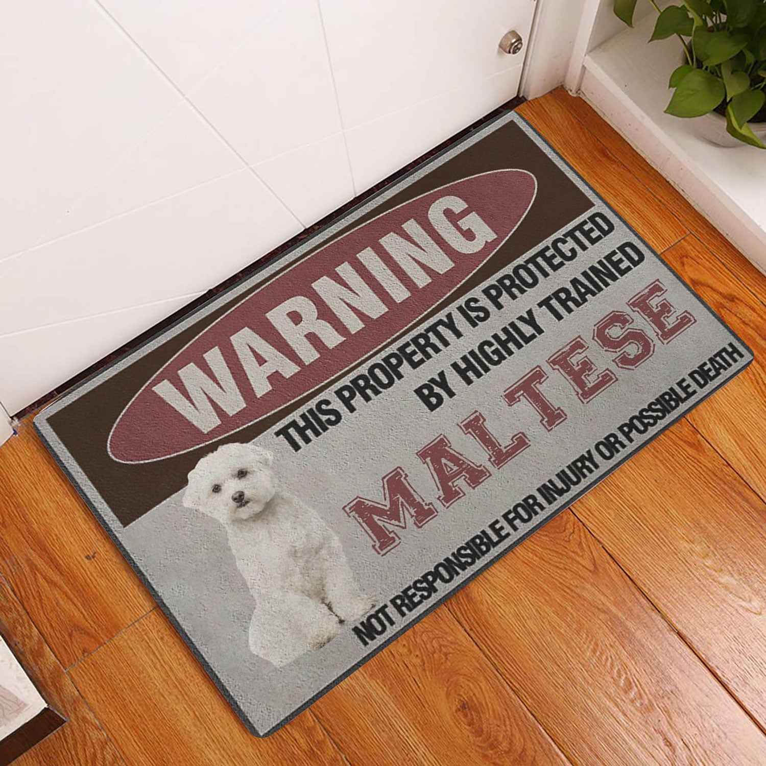 Ohaprints-Doormat-Outdoor-Indoor-Warning-This-Property-Is-Protected-By-A-Highly-Trained-Maltese-Rubber-Door-Mat-1346-