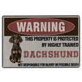 Ohaprints-Doormat-Outdoor-Indoor-Warning-This-Property-Is-Protected-By-A-Highly-Trained-Dachshund-Rubber-Door-Mat-1350-18'' x 30''