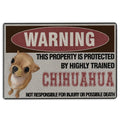 Ohaprints-Doormat-Outdoor-Indoor-Warning-This-Property-Is-Protected-By-A-Highly-Trained-Chihuahua-Rubber-Door-Mat-1352-18'' x 30''