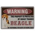 Ohaprints-Doormat-Outdoor-Indoor-Warning-This-Property-Is-Protected-By-A-Highly-Trained-Beagle-Rubber-Door-Mat-1354-18'' x 30''